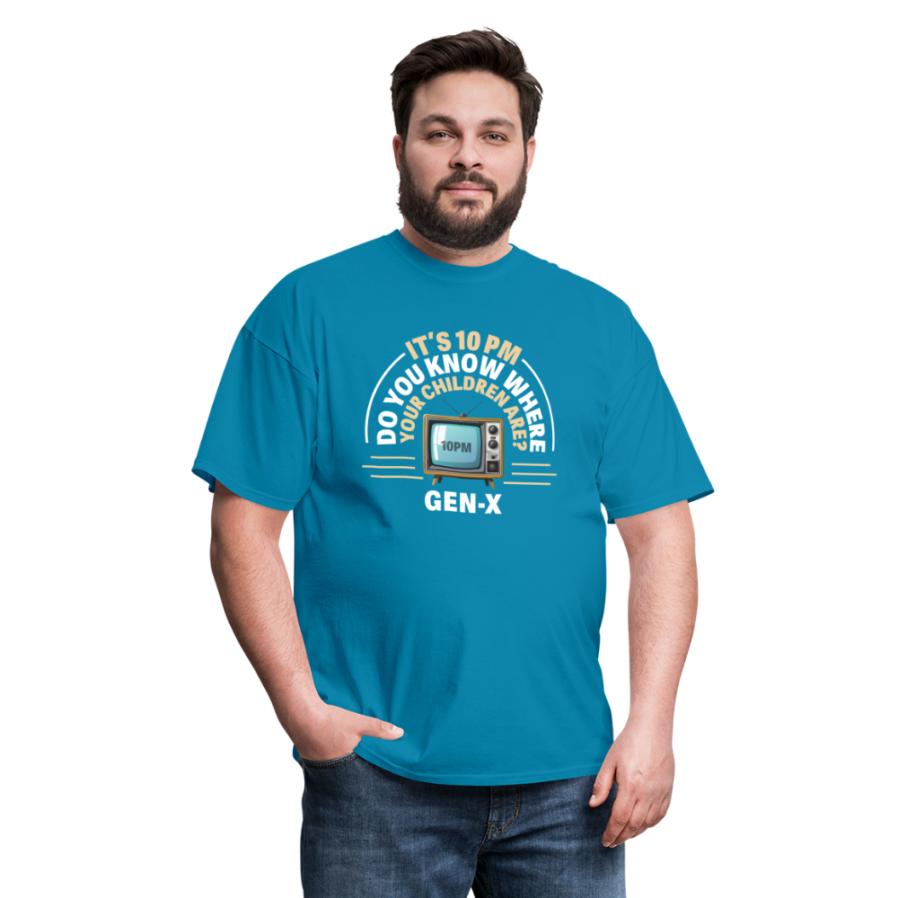 Gen-X 10pm Reminder T-shirt - turquoise
