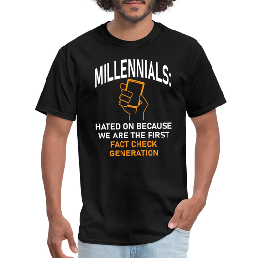 Millennials Fact Check Generation - black