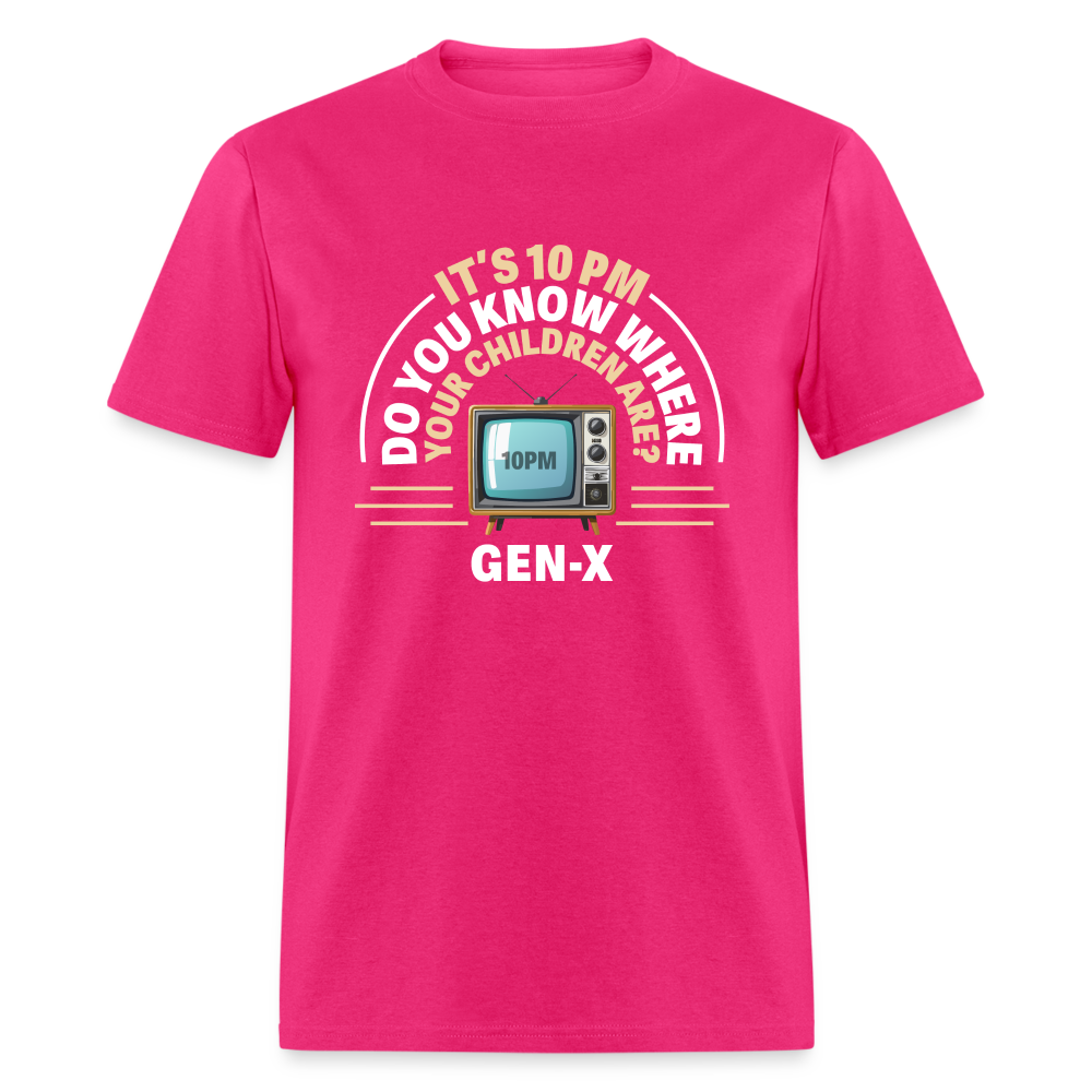 Gen-X 10pm Reminder T-shirt - fuchsia