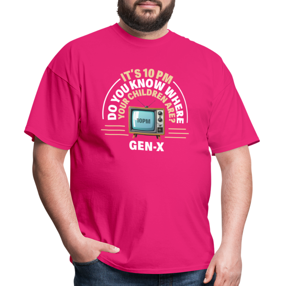 Gen-X 10pm Reminder T-shirt - fuchsia