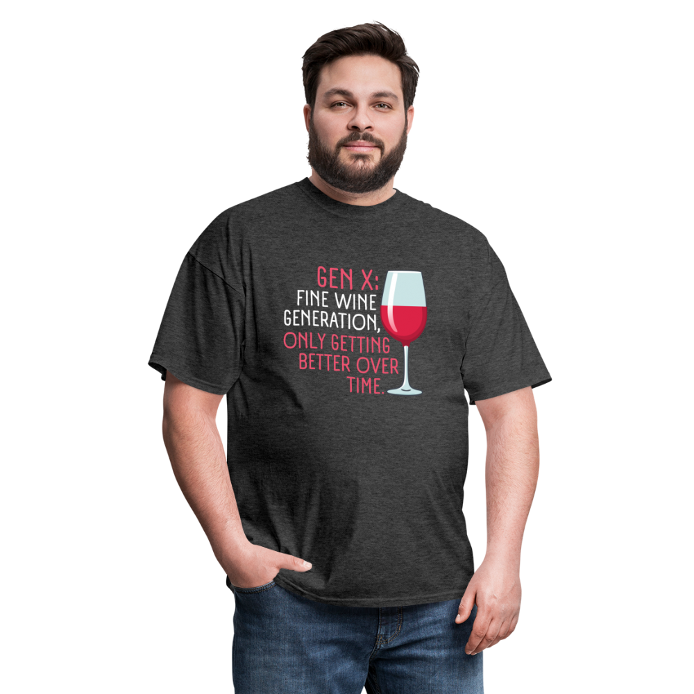 Gen-X Fine Wine T-Shirt - heather black
