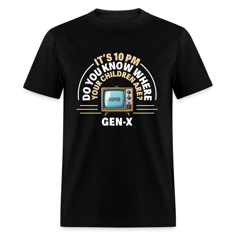 Gen-X 10pm Reminder T-shirt - black