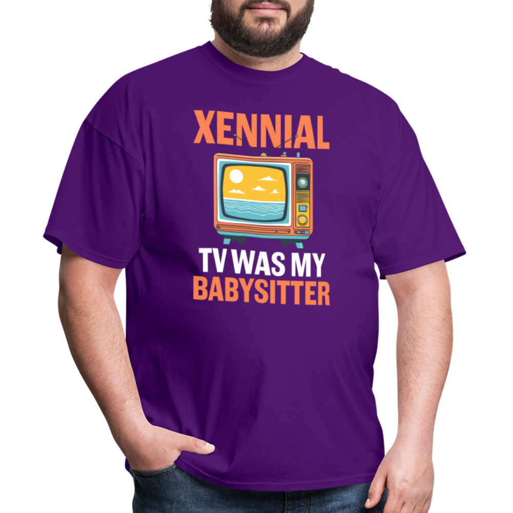 Xennial TV Babysitter Tshirt - purple