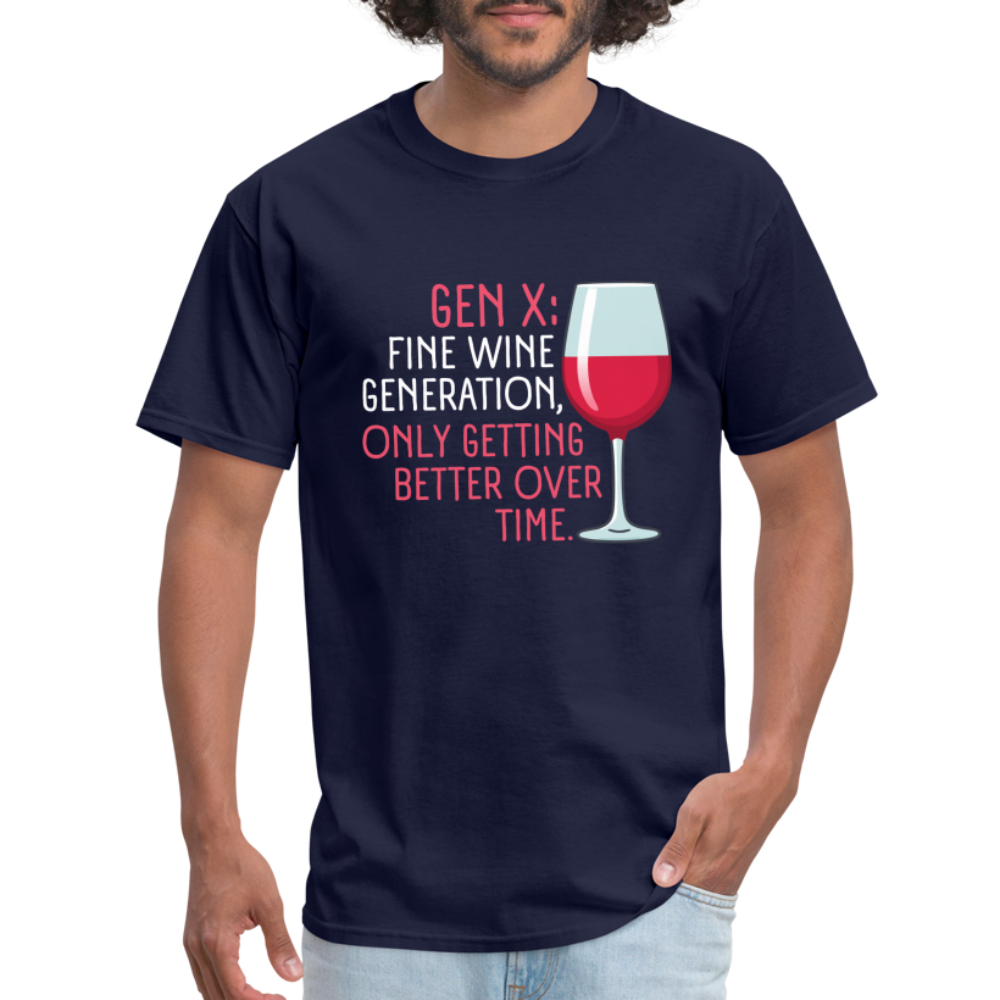 Gen-X Fine Wine T-Shirt - navy
