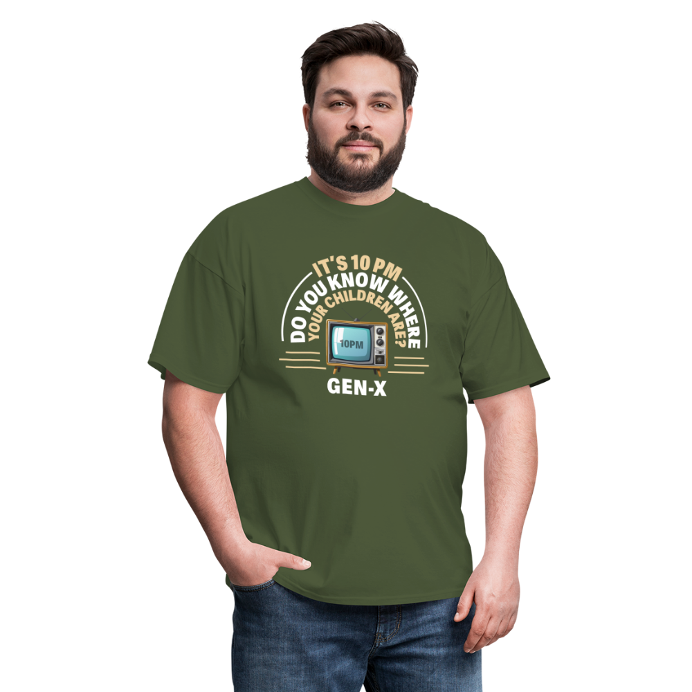 Gen-X 10pm Reminder T-shirt - military green
