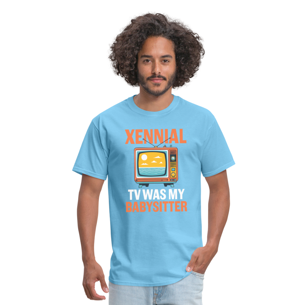 Xennial TV Babysitter Tshirt - aquatic blue