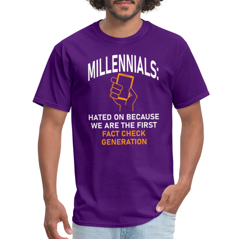 Millennials Fact Check Generation - purple