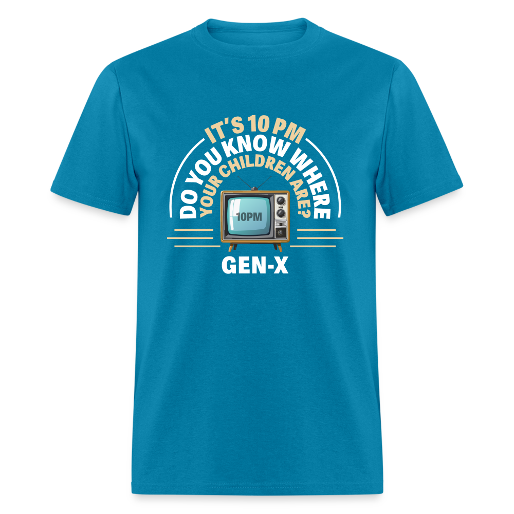 Gen-X 10pm Reminder T-shirt - turquoise