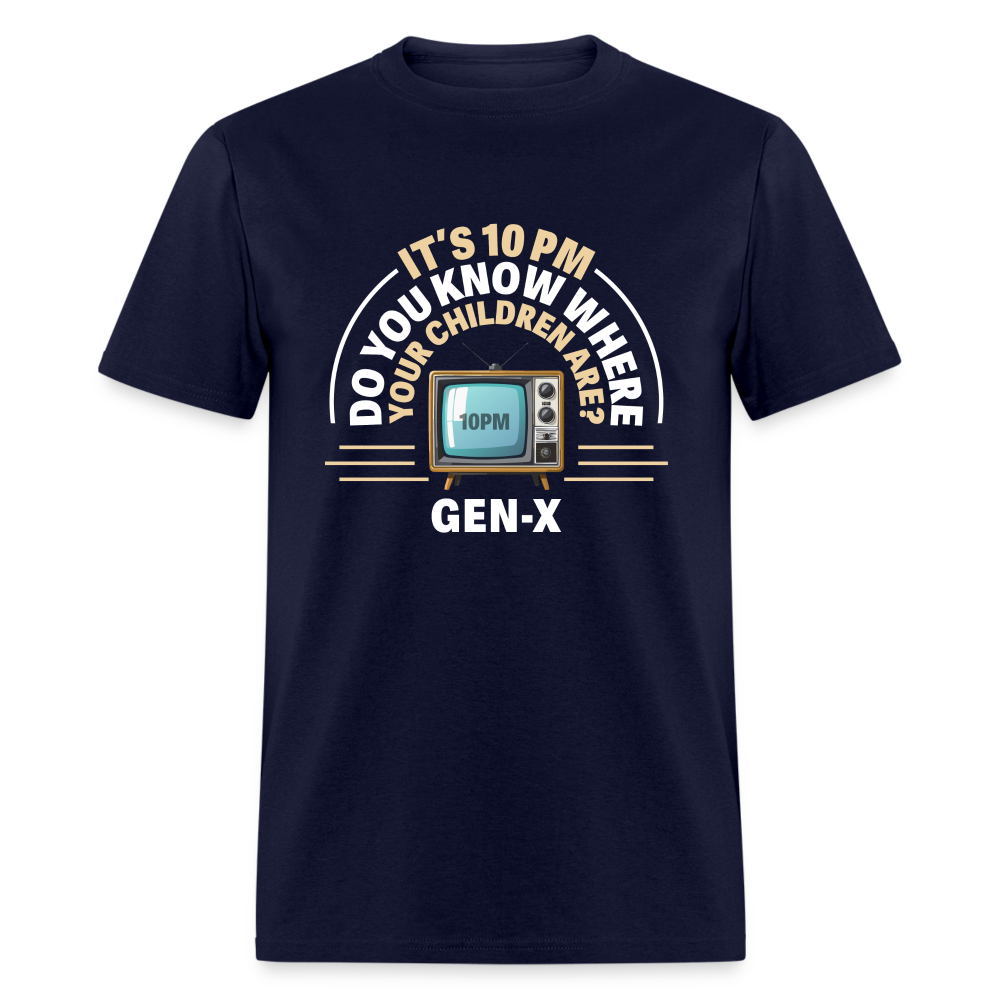 Gen-X 10pm Reminder T-shirt - navy