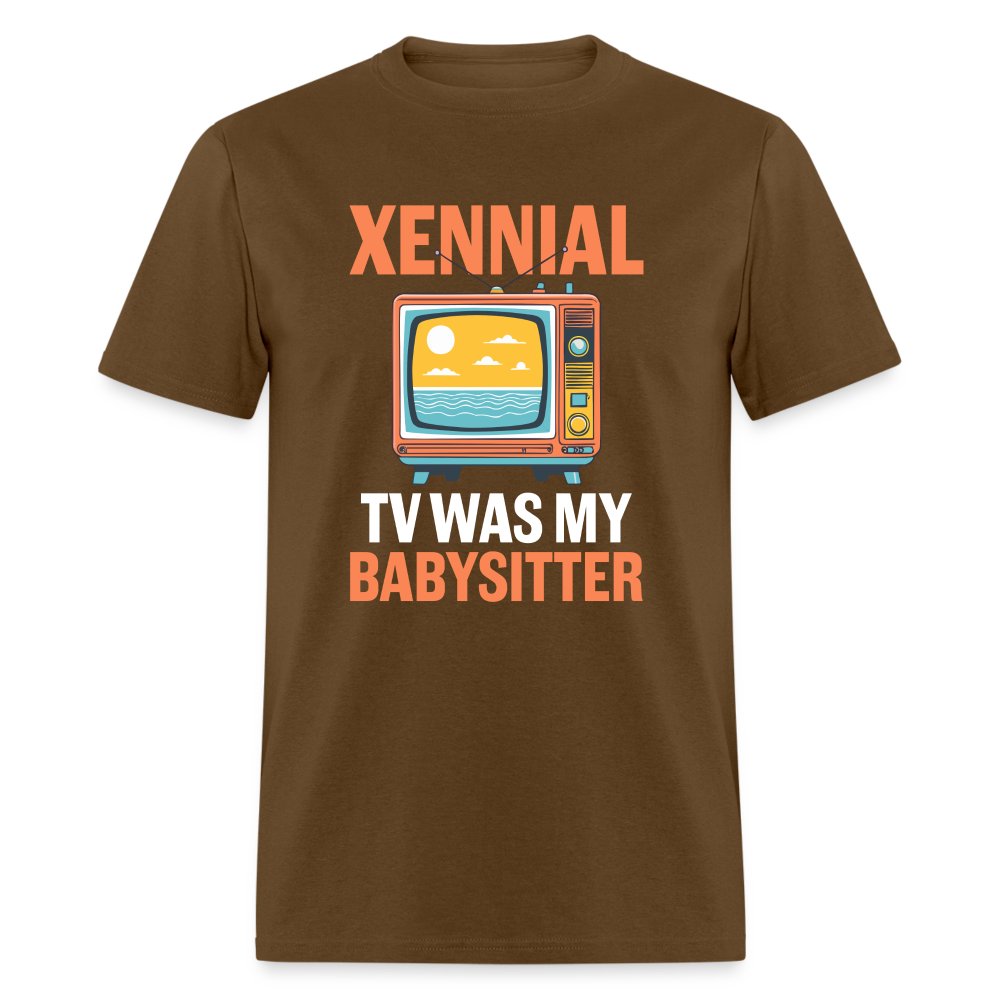 Xennial TV Babysitter Tshirt - brown