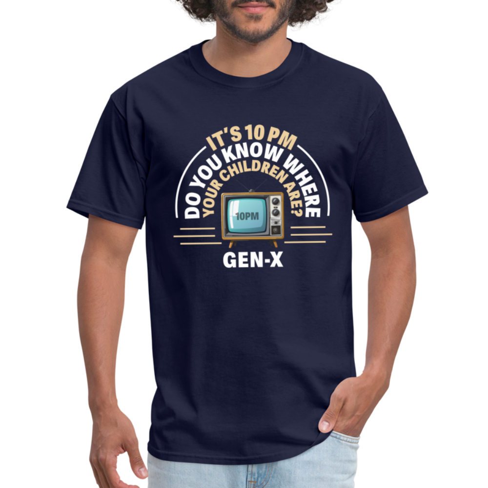 Gen-X 10pm Reminder T-shirt - navy
