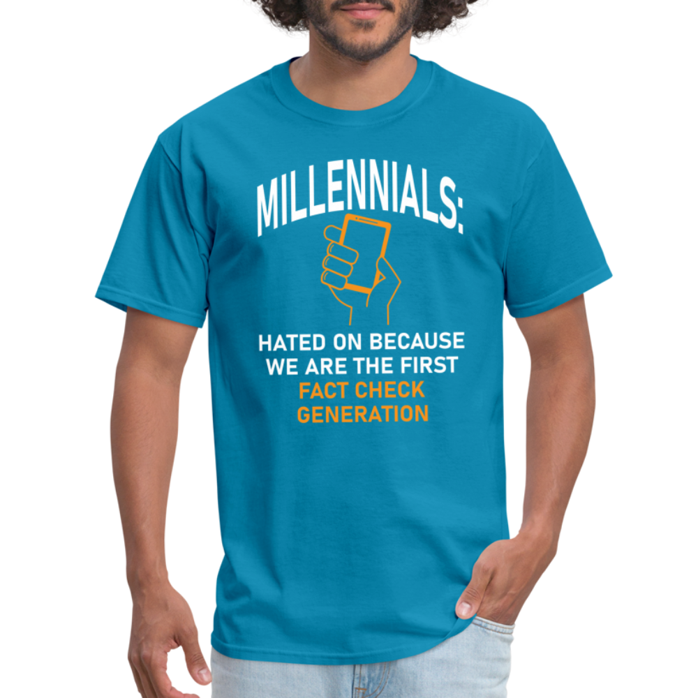 Millennials Fact Check Generation - turquoise
