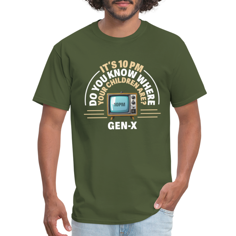Gen-X 10pm Reminder T-shirt - military green