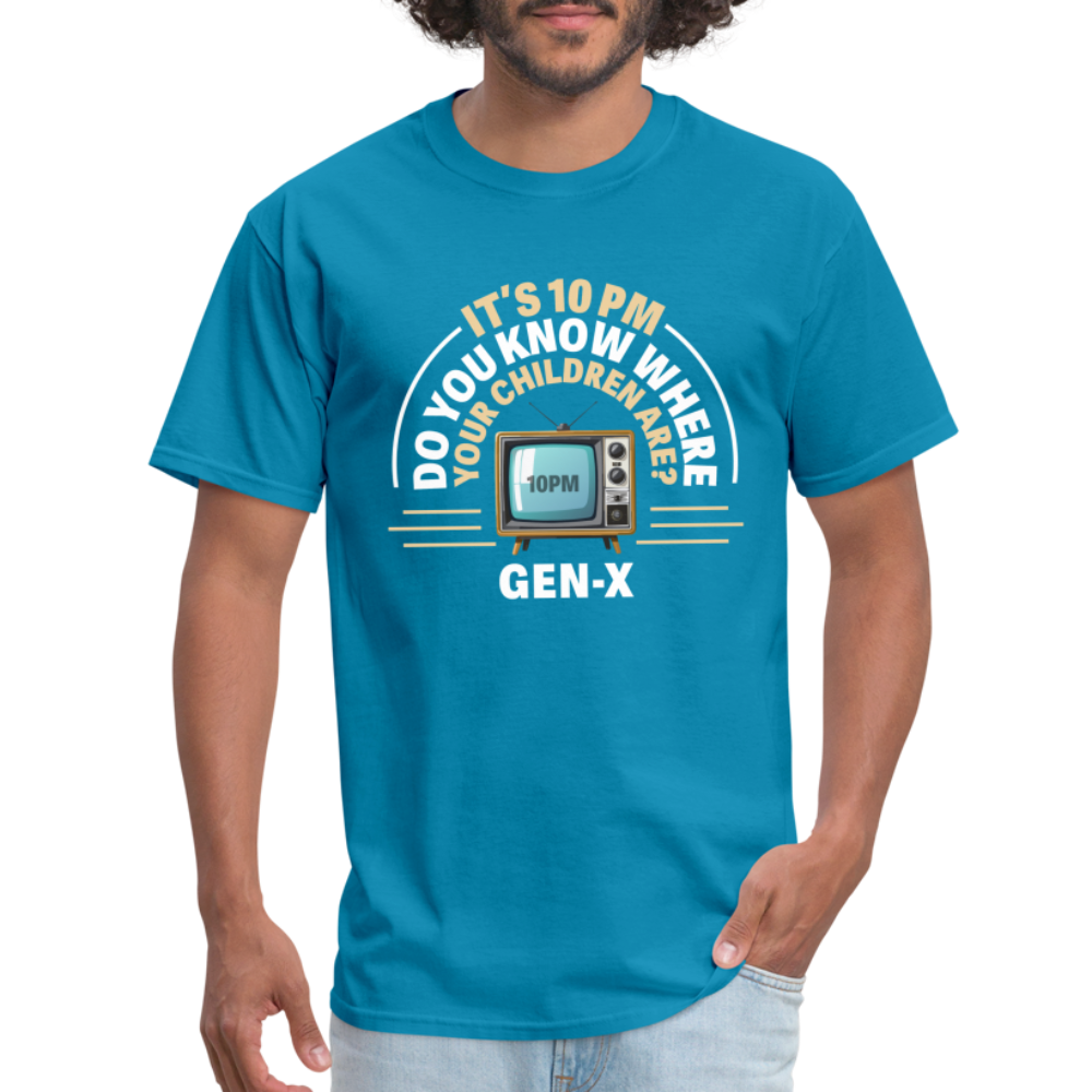Gen-X 10pm Reminder T-shirt - turquoise