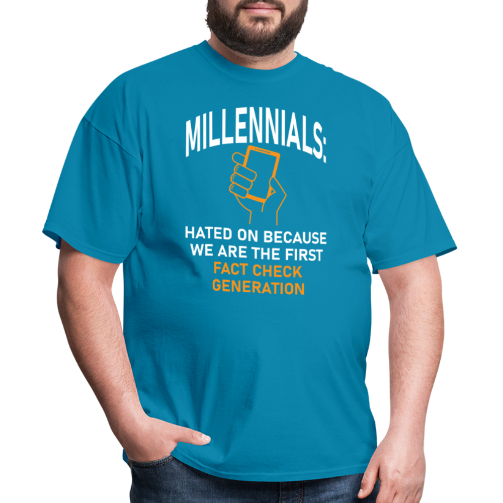 Millennials Fact Check Generation - turquoise