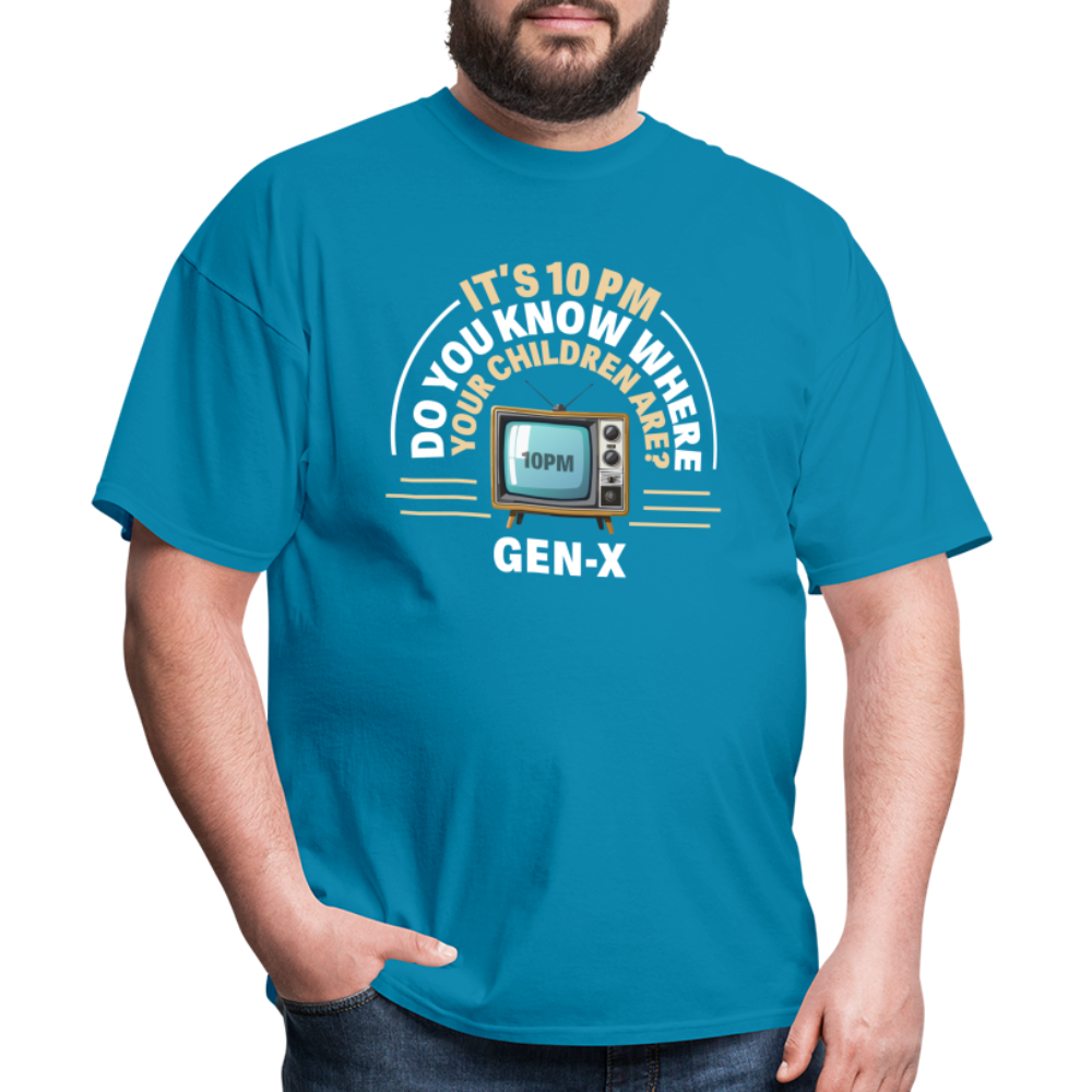 Gen-X 10pm Reminder T-shirt - turquoise