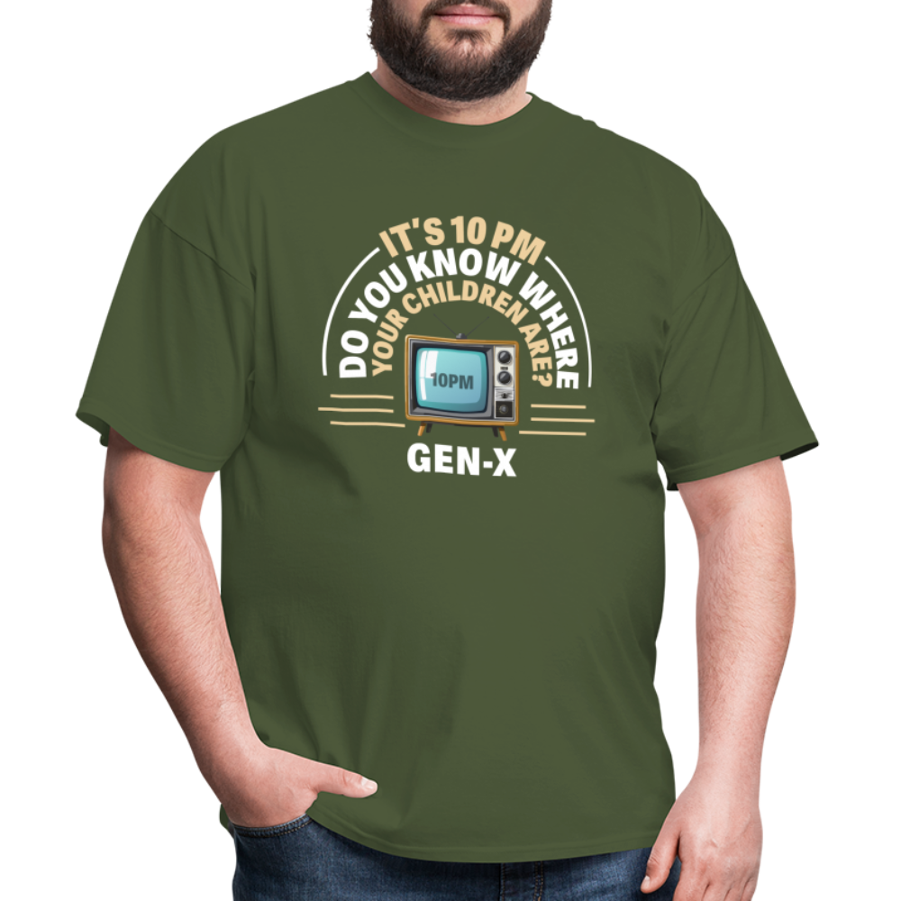 Gen-X 10pm Reminder T-shirt - military green