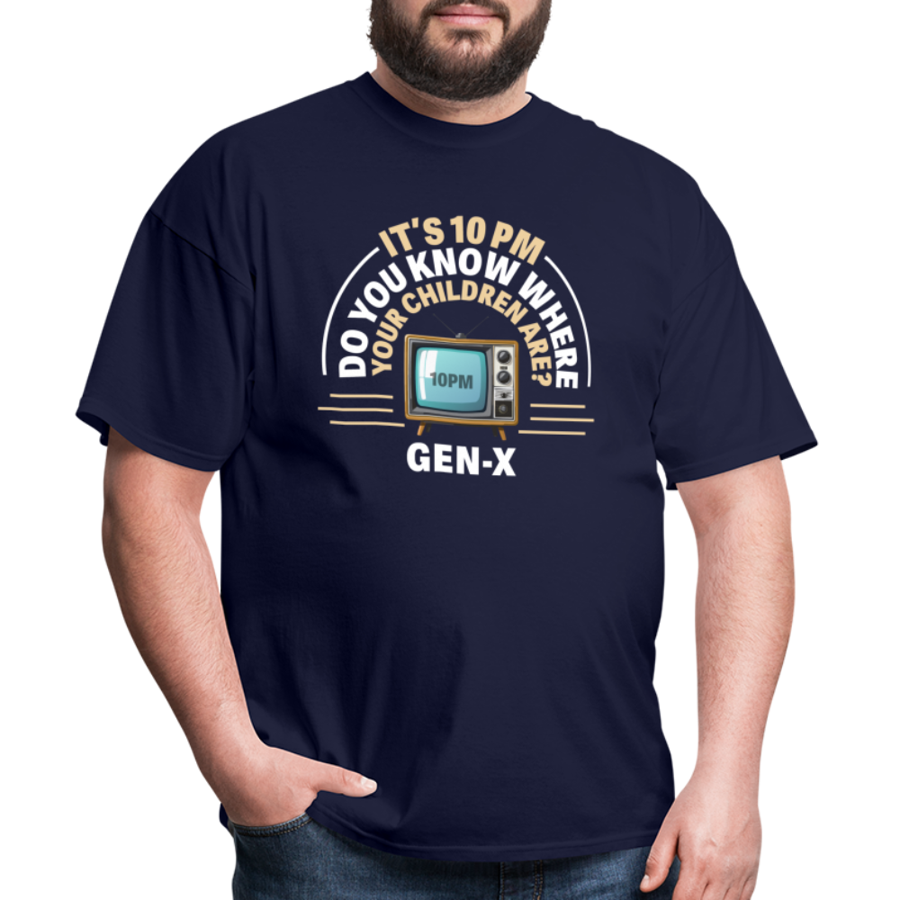Gen-X 10pm Reminder T-shirt - navy