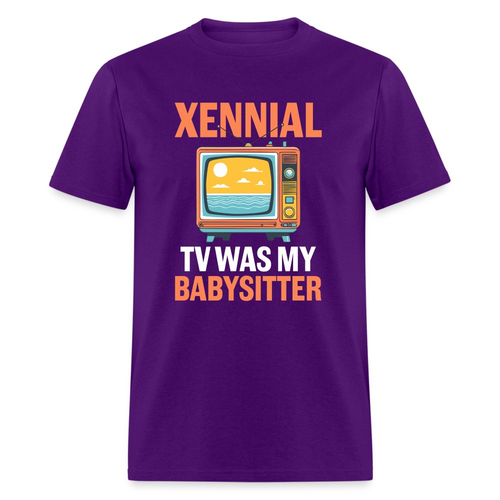 Xennial TV Babysitter Tshirt - purple