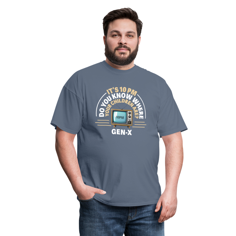 Gen-X 10pm Reminder T-shirt - denim