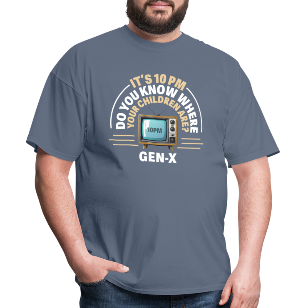 Gen-X 10pm Reminder T-shirt - denim