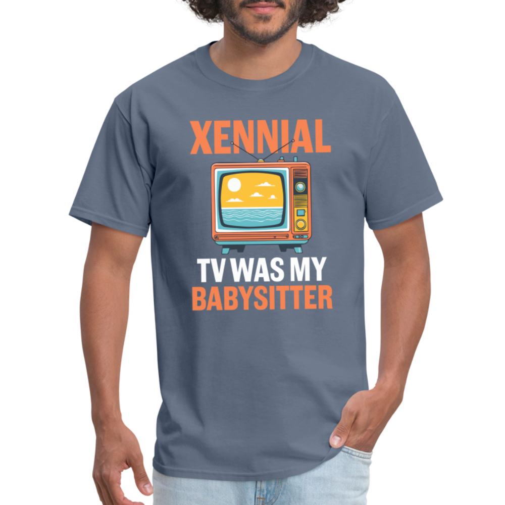 Xennial TV Babysitter Tshirt - denim