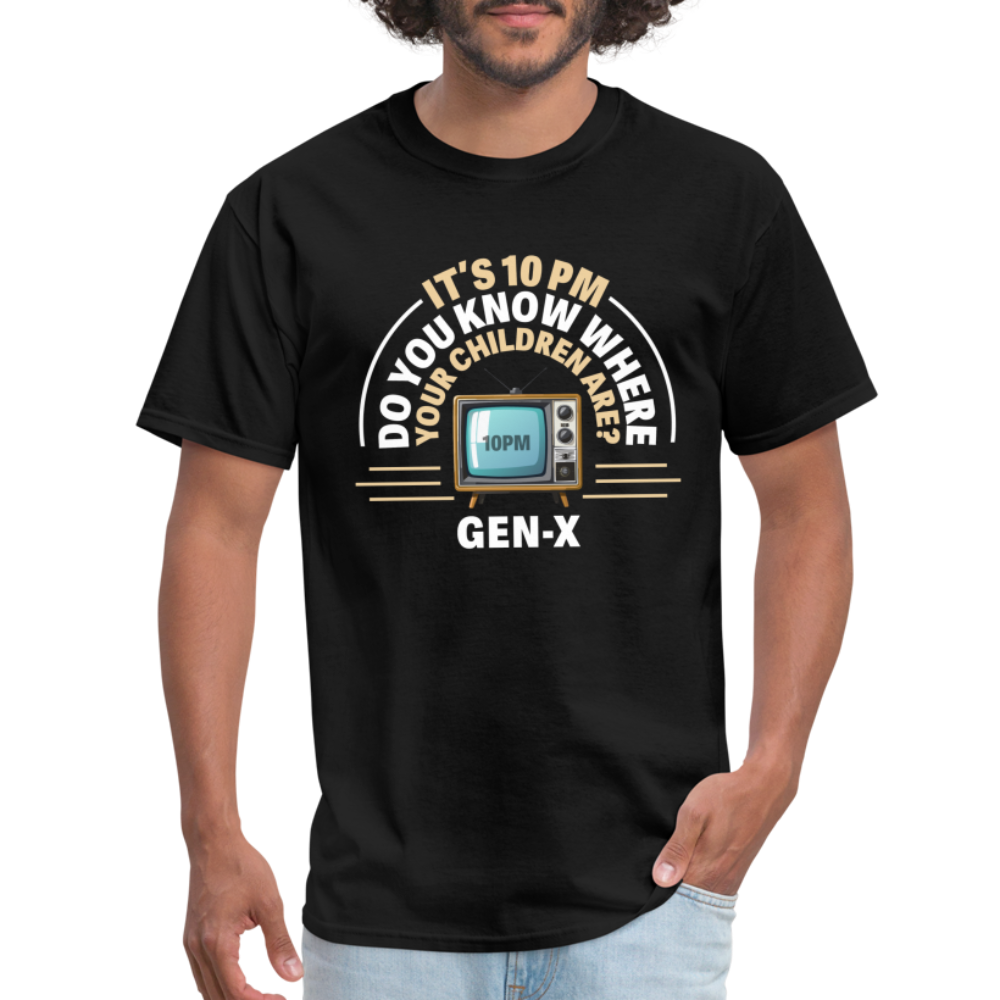 Gen-X 10pm Reminder T-shirt - black