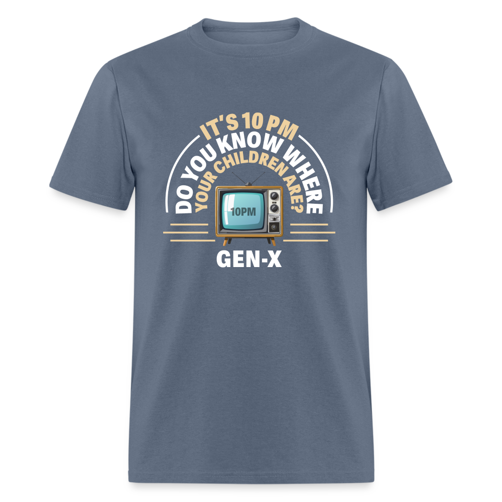 Gen-X 10pm Reminder T-shirt - denim