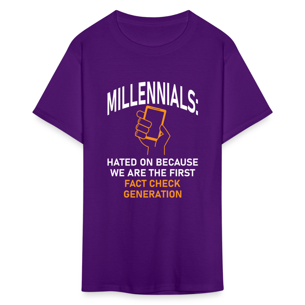 Millennials Fact Check Generation - purple