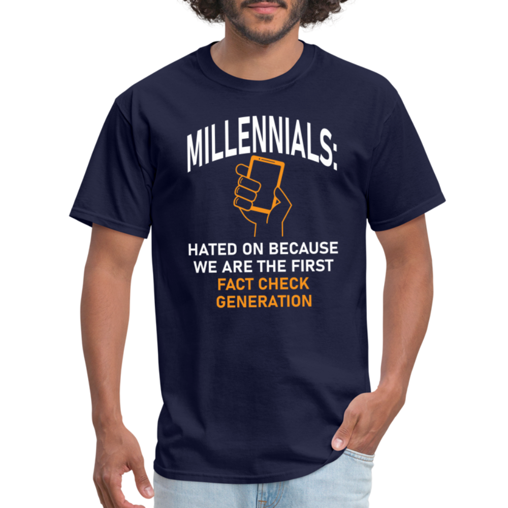 Millennials Fact Check Generation - navy