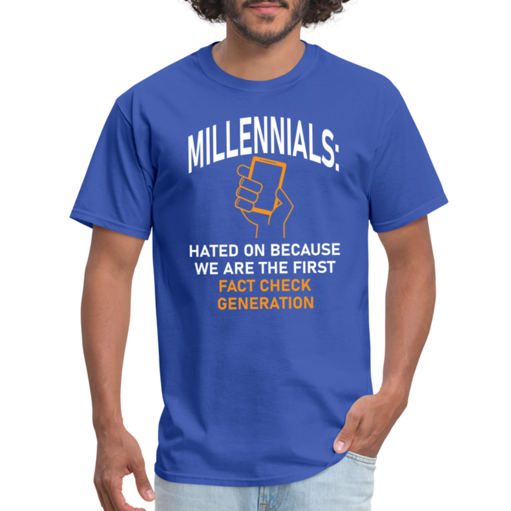 Millennials Fact Check Generation - royal blue