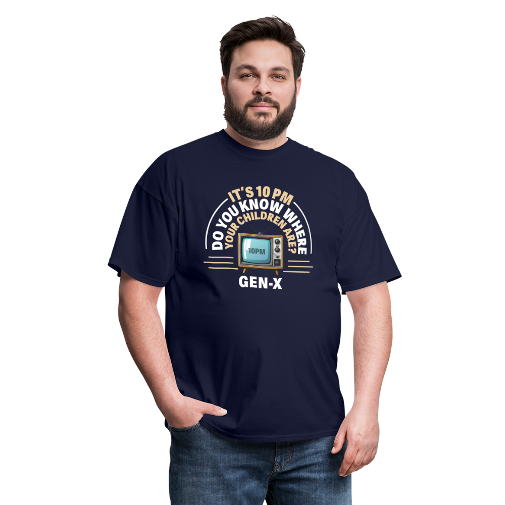 Gen-X 10pm Reminder T-shirt - navy