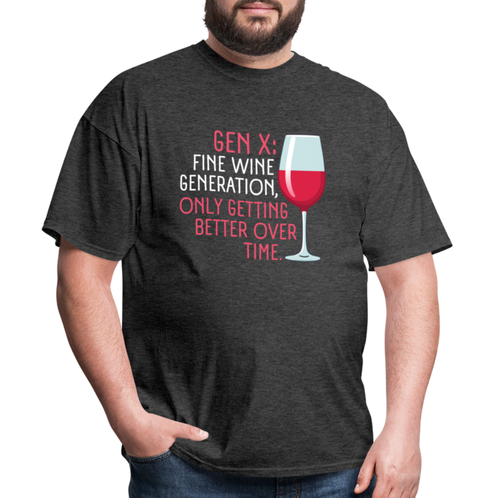Gen-X Fine Wine T-Shirt - heather black