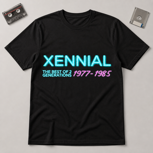 Xennial Neon Generation T-Shirt | 1977-1985 Retro Tee