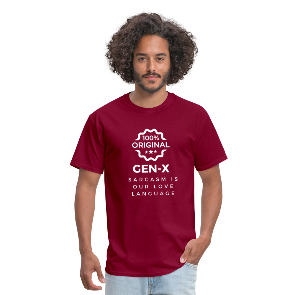 Gen-X Sarcasm T-shirt - burgundy