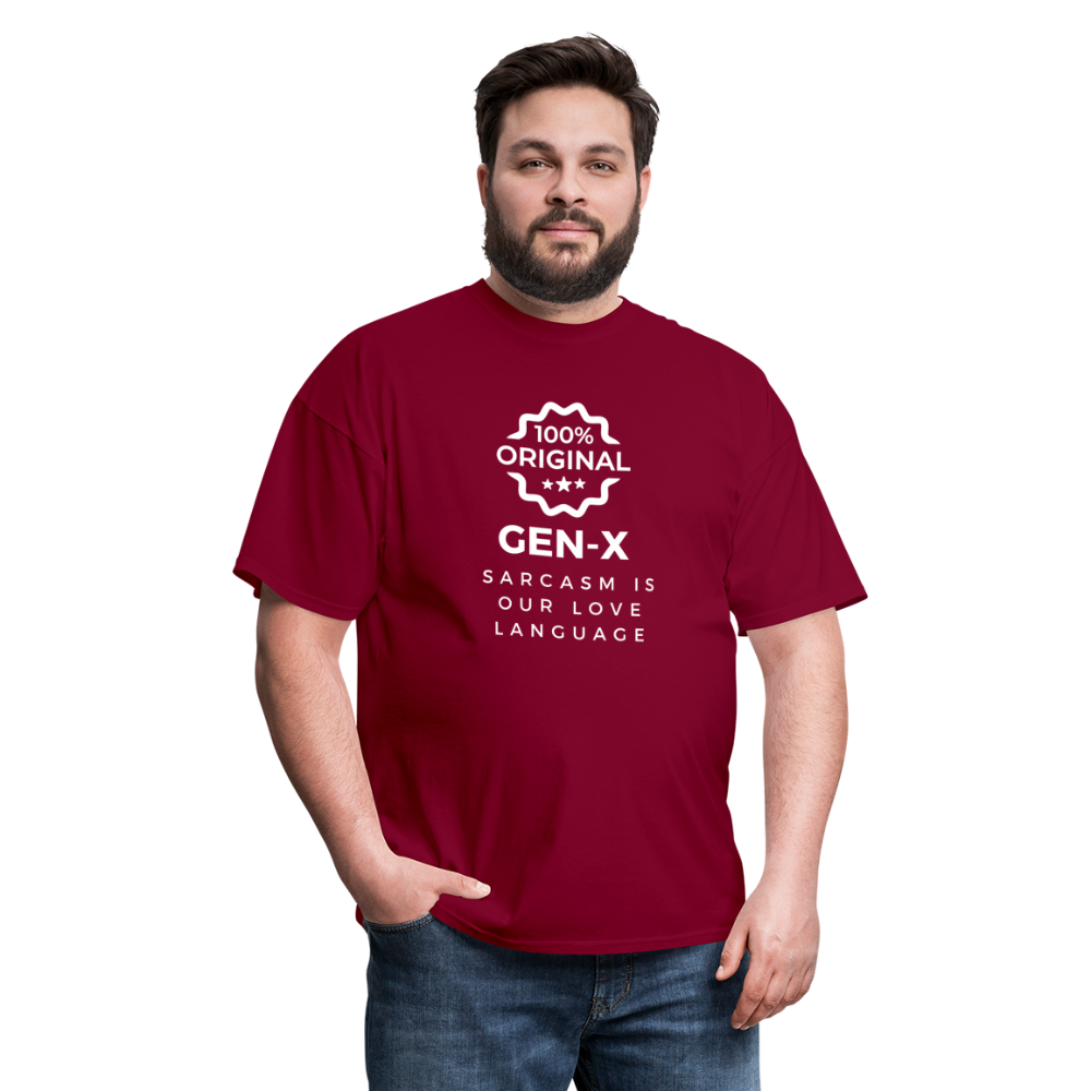 Gen-X Sarcasm T-shirt - burgundy