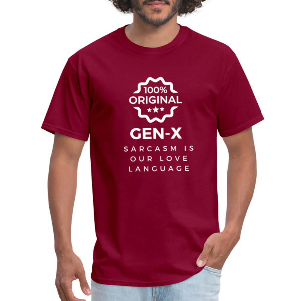 Gen-X Sarcasm T-shirt - burgundy