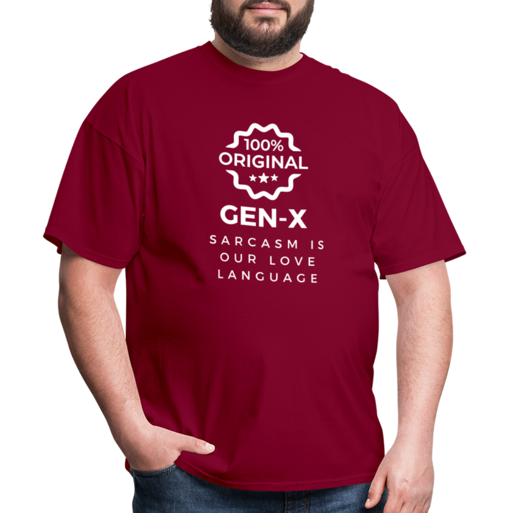 Gen-X Sarcasm T-shirt - burgundy